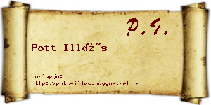 Pott Illés névjegykártya